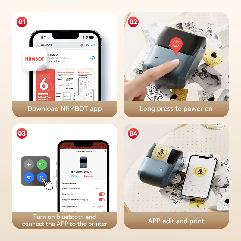 Niimbot B1/B1PRO Label Printer - огляд і ціна Commercial Printing Dpi