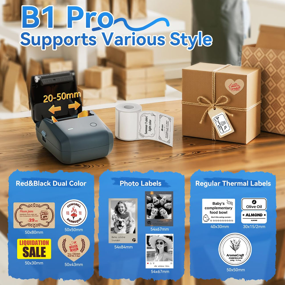 Niimbot B1/B1PRO Label Printer - огляд і ціна Commercial Printing Dpi