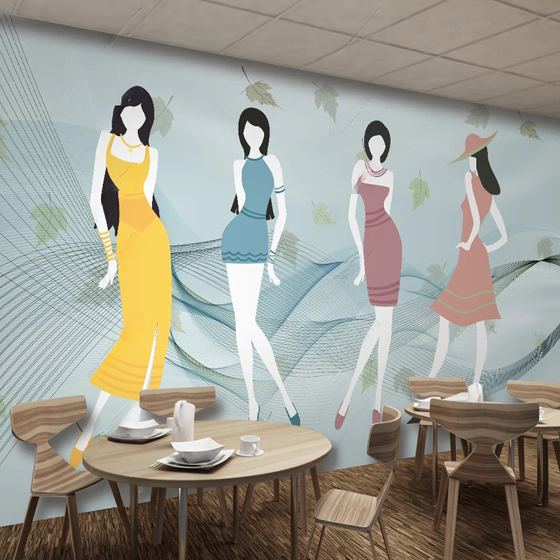 Custom Mural Modern fFresh Sho - огляд і ціна Commercial Wallpaper Printing