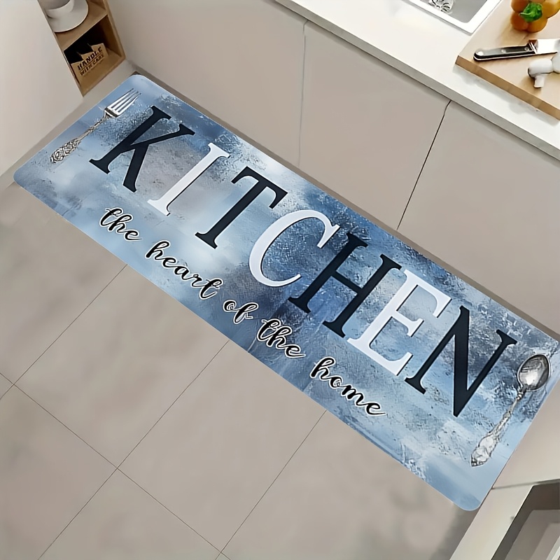 Blue Textured Kitchen Runner R - огляд і ціна Wholesale Commercial Printing