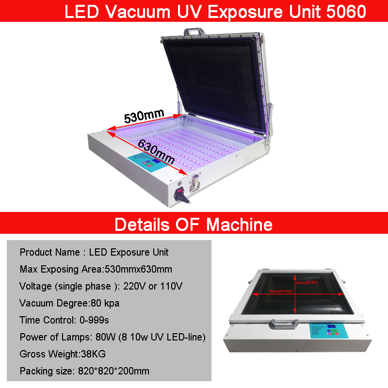50×60cm Vacuum UV LED Screen P - огляд і ціна Commercial Printing Process
