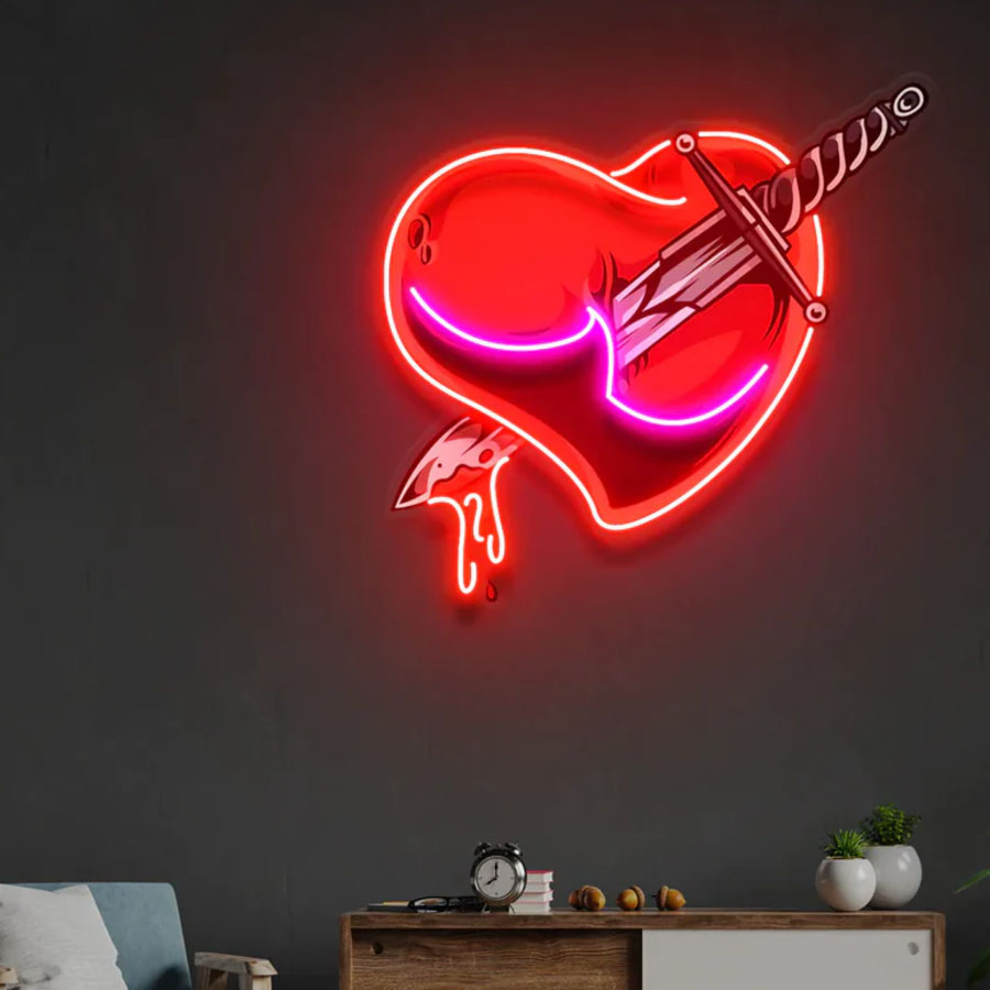 Love Hands Neon Artwork Neon L - огляд і ціна Commercial Printing Icon