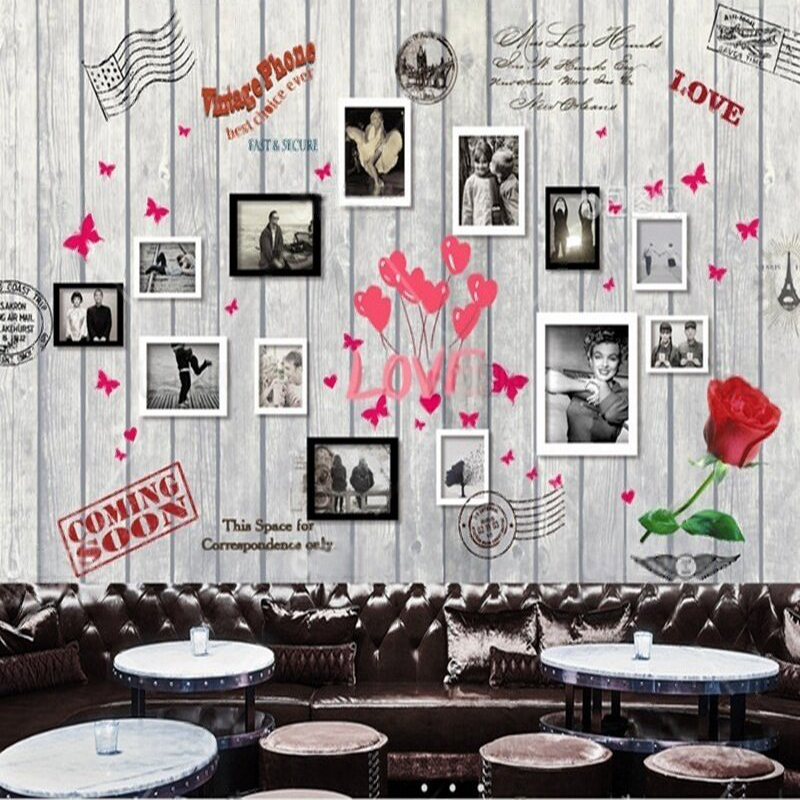 European and American wood gra - огляд і ціна Commercial Wallpaper Printing