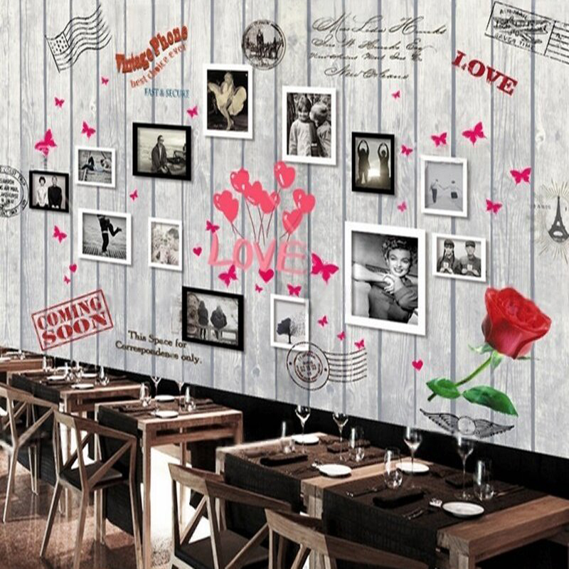 European and American wood gra - огляд і ціна Commercial Wallpaper Printing