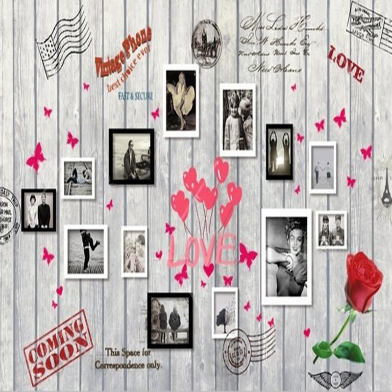 European and American wood gra - огляд і ціна Commercial Wallpaper Printing