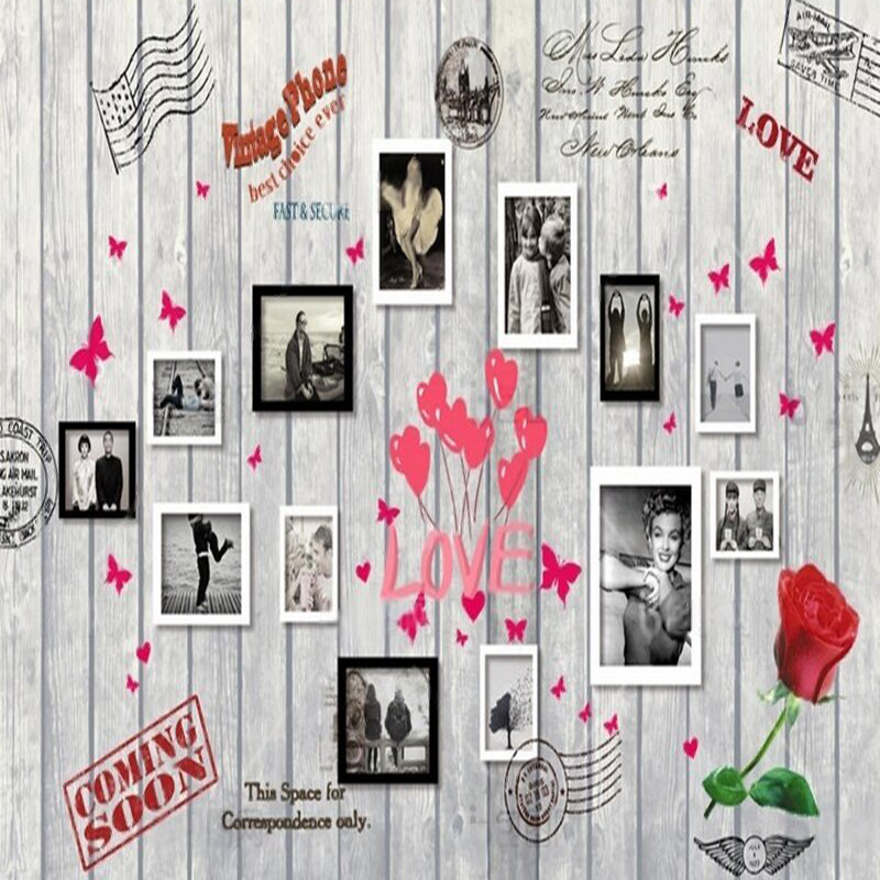 European and American wood gra - огляд і ціна Commercial Wallpaper Printing